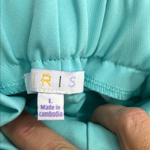 Iris Aqua Elastic Waist Shorts - Picture 2 of 5